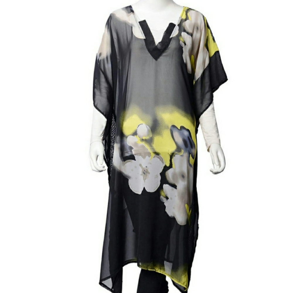 Multi Color Flower Design Cover Up